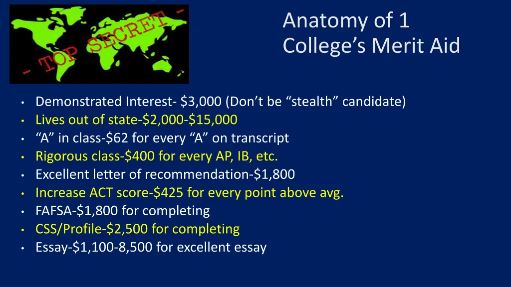 anatomy of 1 college s merit aid