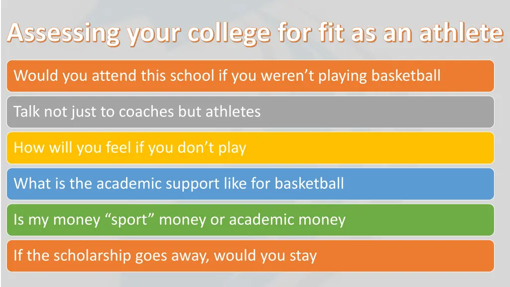 assessing your college for fit as an athlete