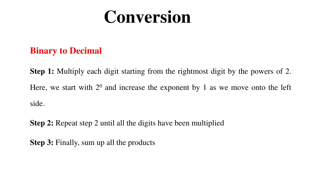 conversion