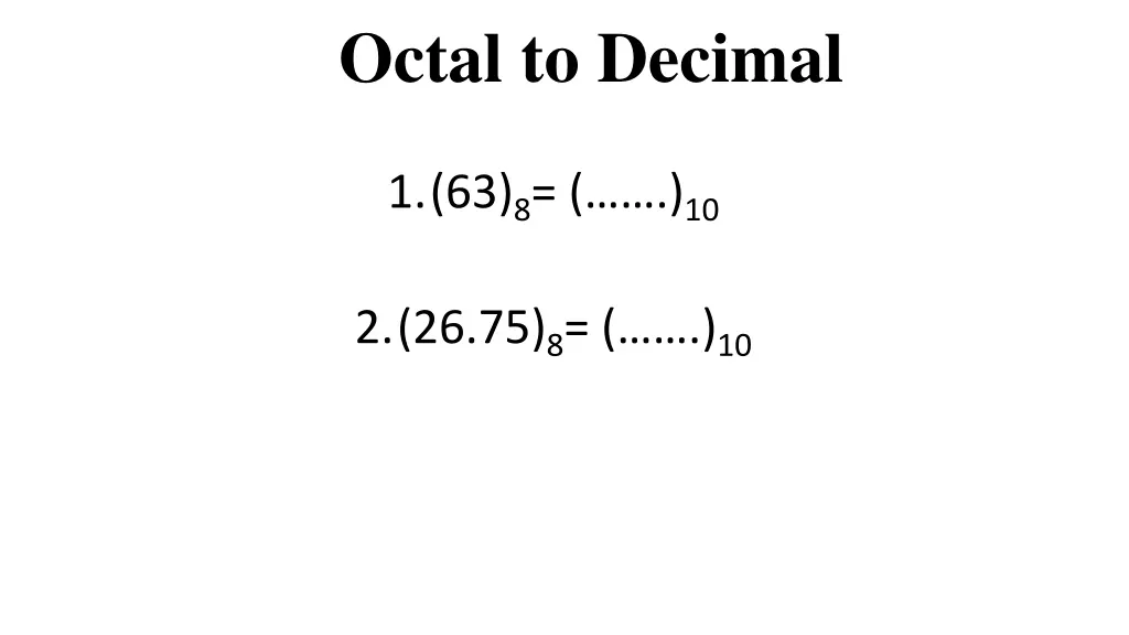 octal to decimal