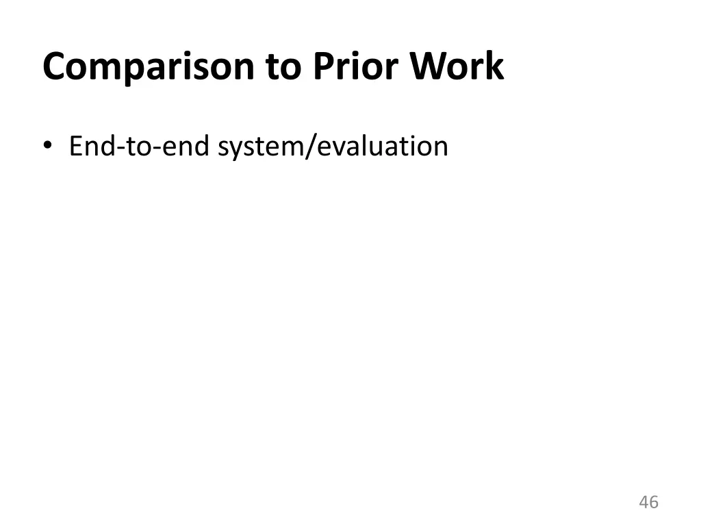 comparison to prior work