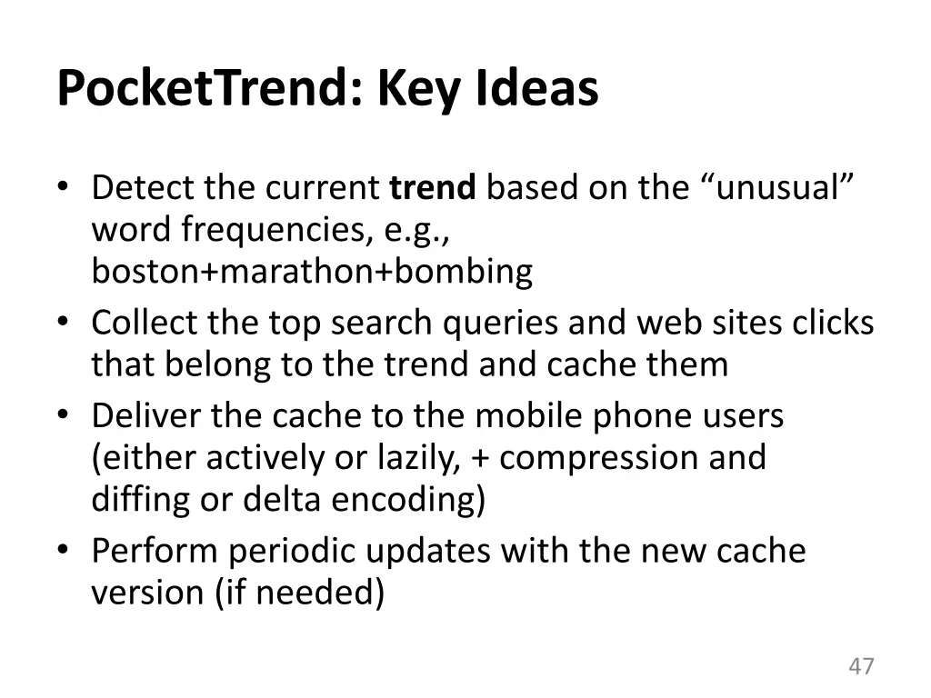 pockettrend key ideas