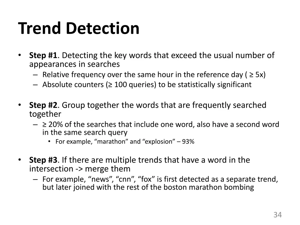 trend detection