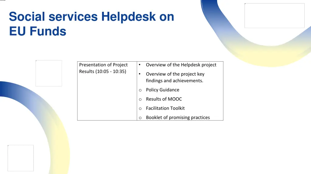 social services helpdesk on eu funds