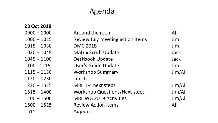 agenda