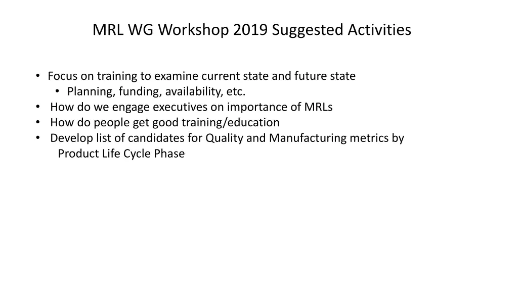 mrl wg workshop 2019 suggested activities