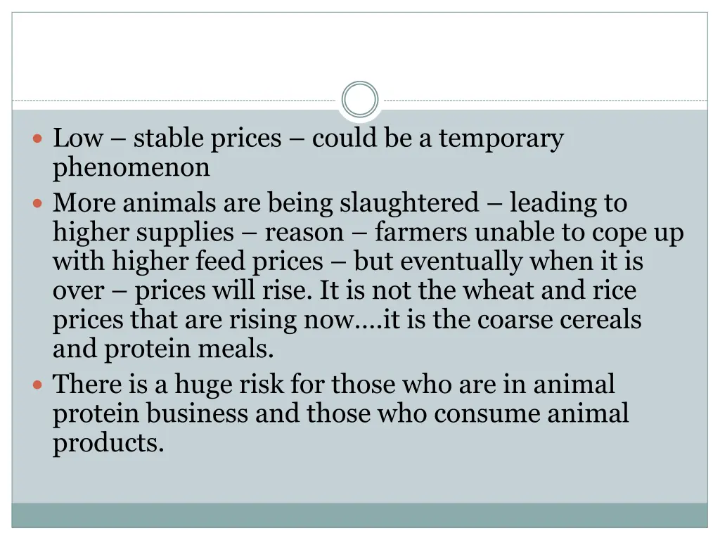 low stable prices could be a temporary phenomenon