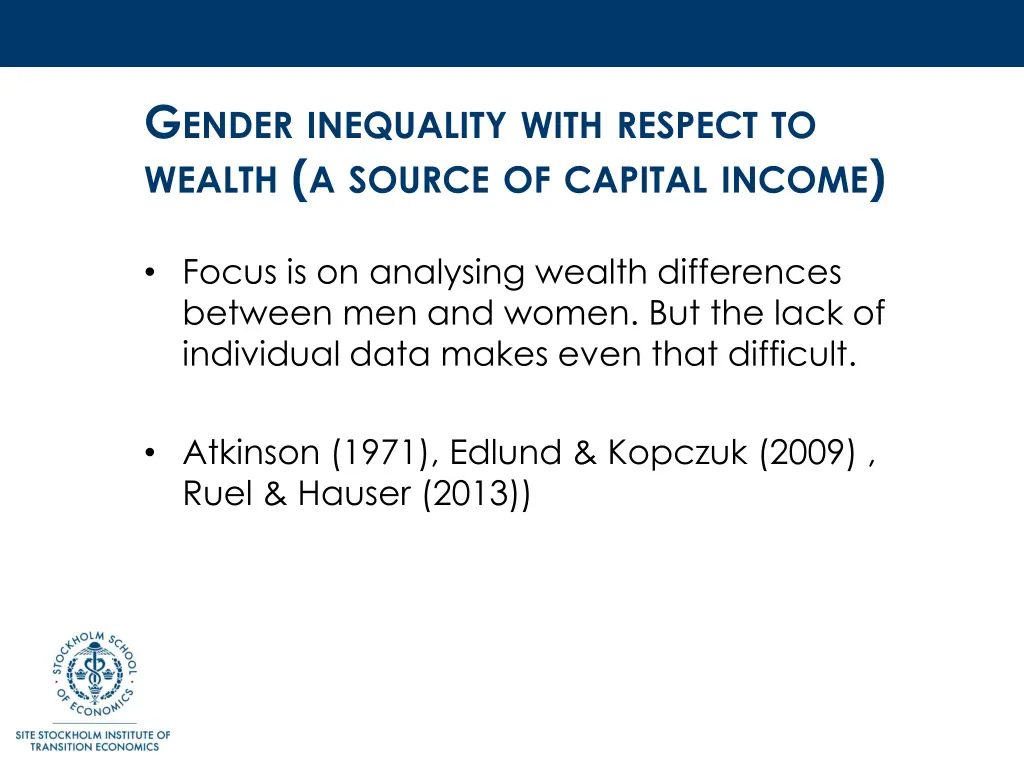 g ender inequality with respect to wealth