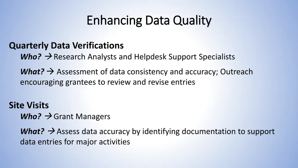 enhancing data quality enhancing data quality