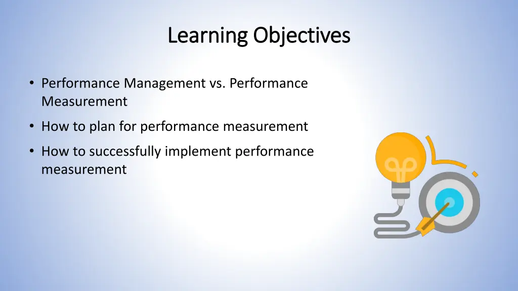 learning objectives learning objectives
