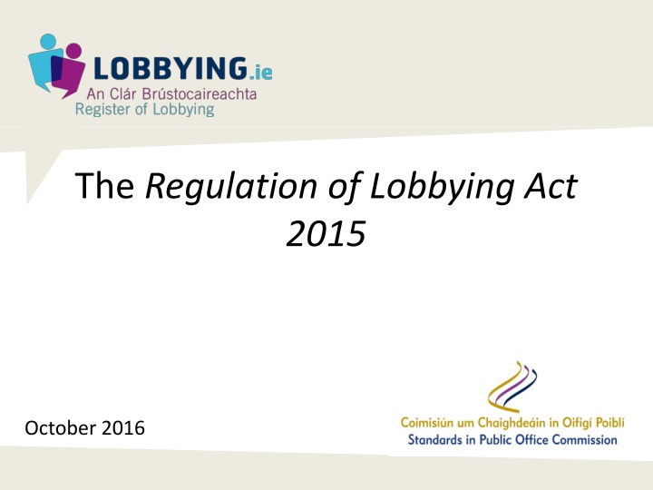 the regulation of lobbying act 2015