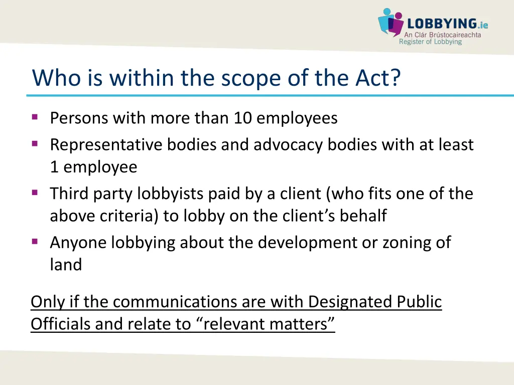 who is within the scope of the act