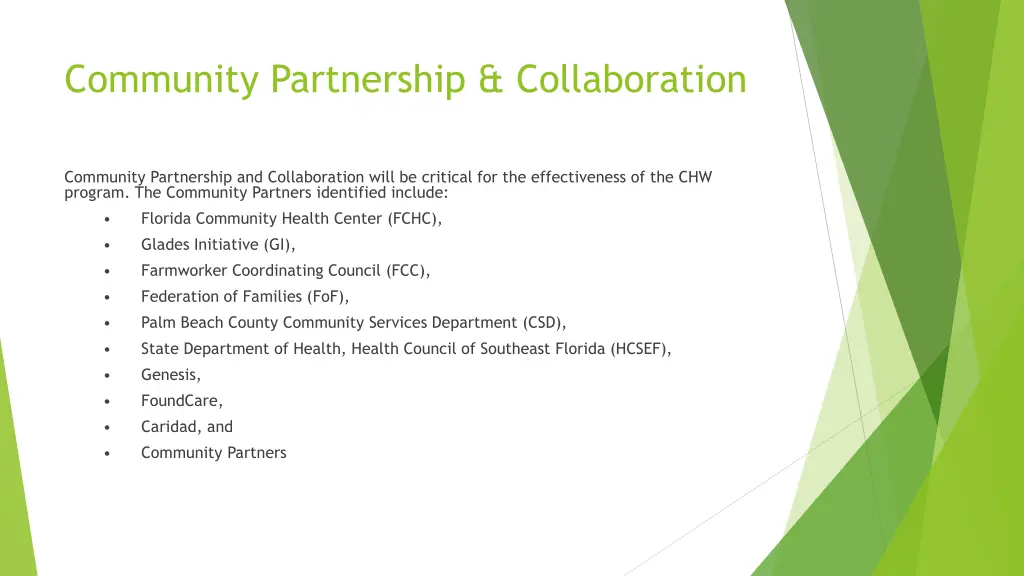 community partnership collaboration