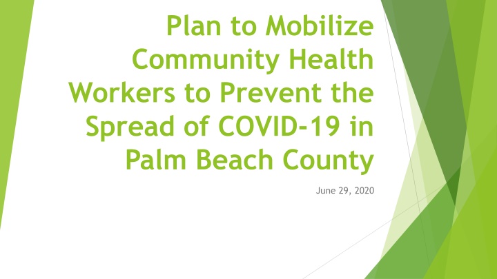 plan to mobilize community health workers