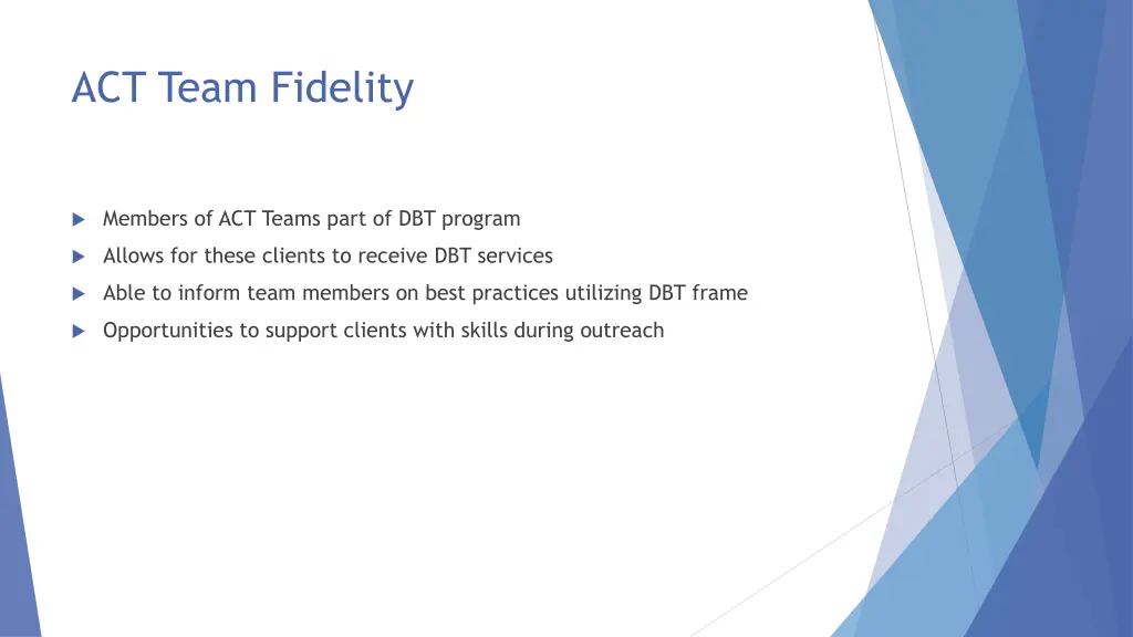 act team fidelity