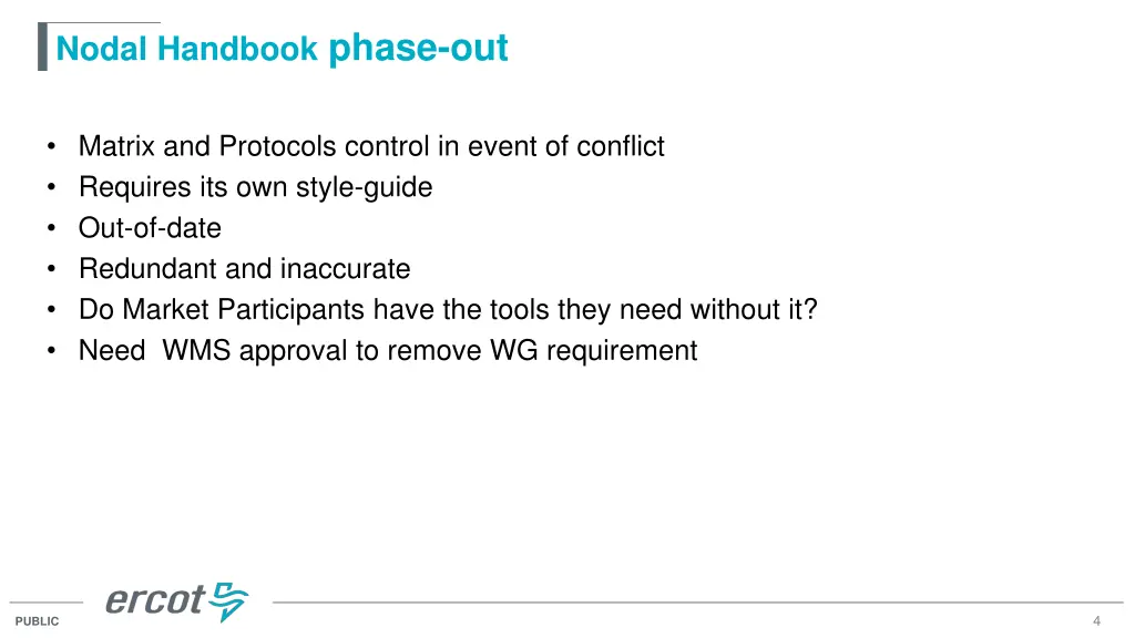 nodal handbook phase out