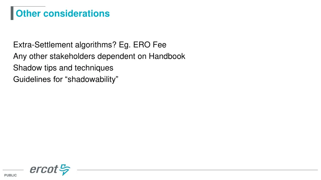 other considerations