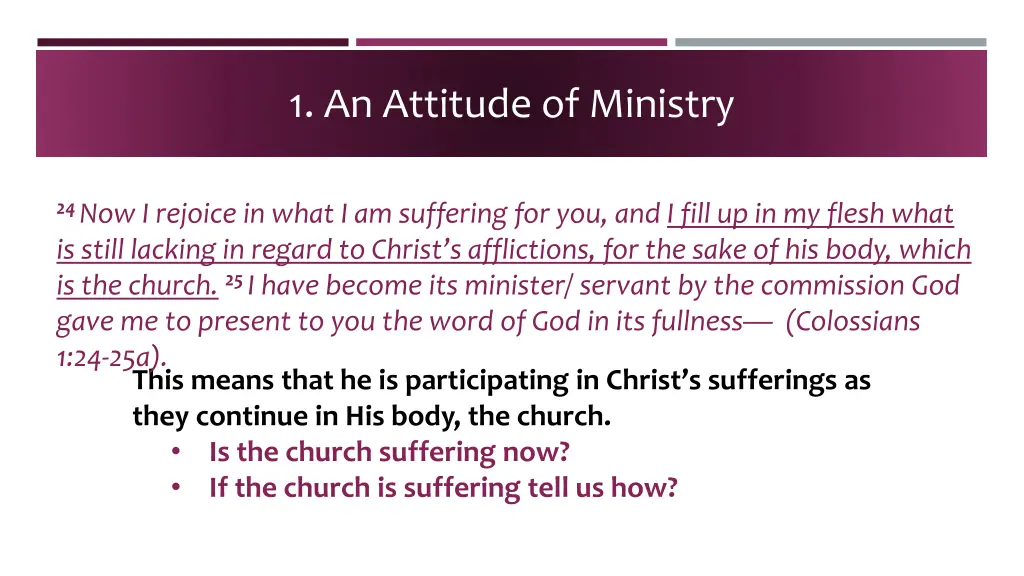 1 an attitude of ministry 1