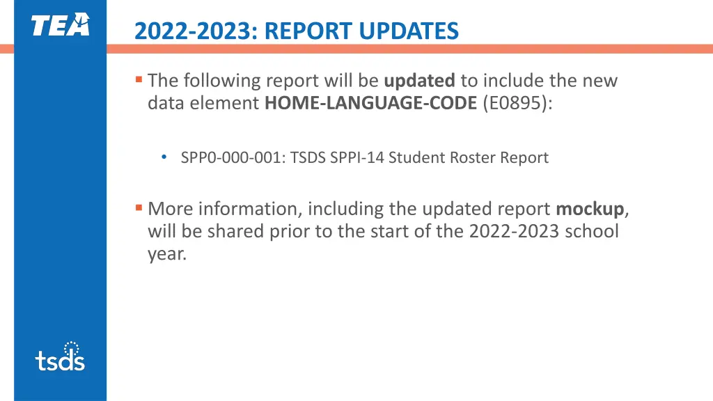 2022 2023 report updates