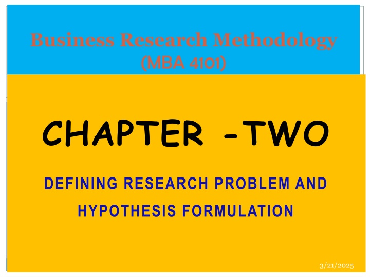 business research methodology mba 4101