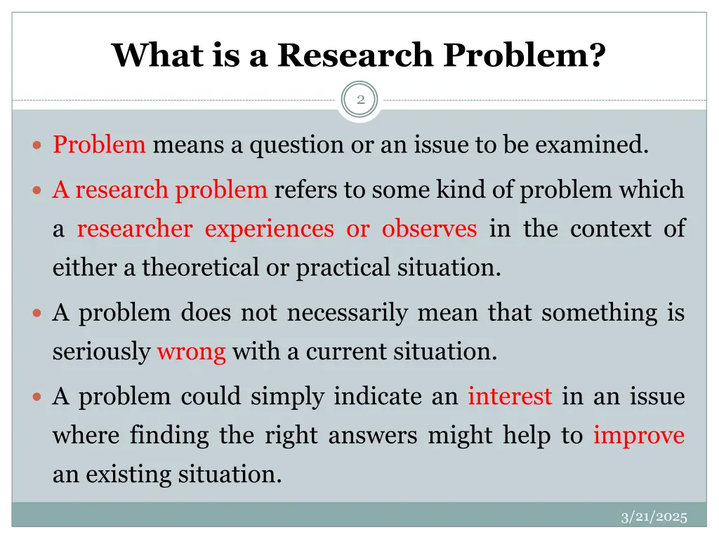 what is a research problem
