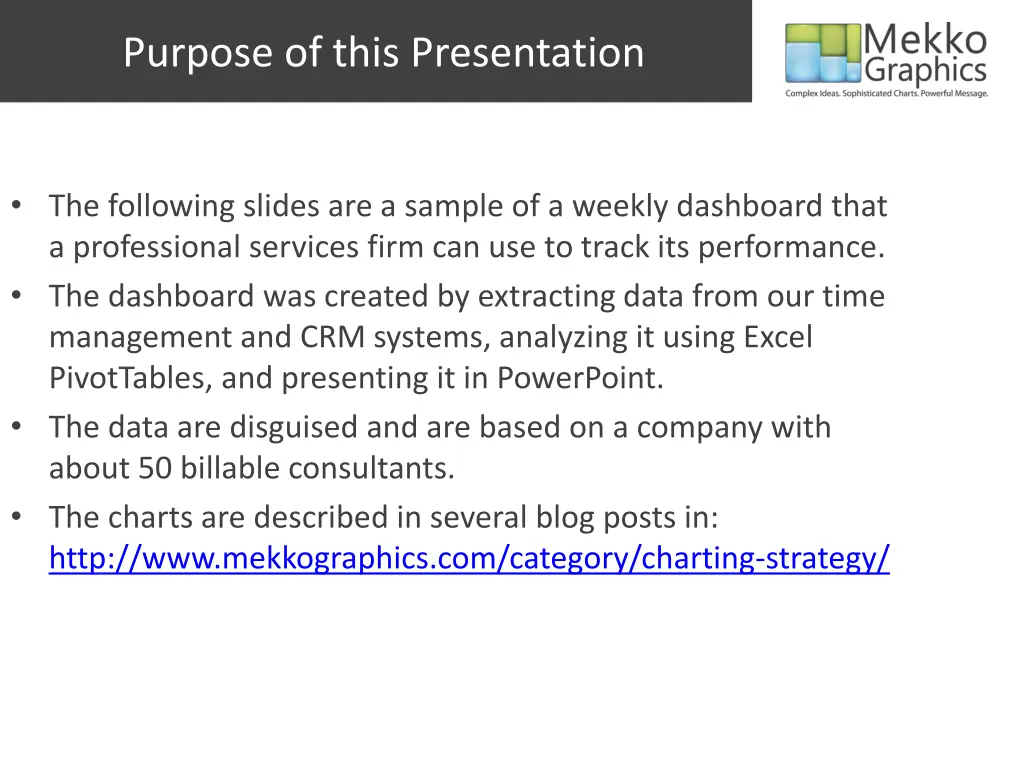 purpose of this presentation