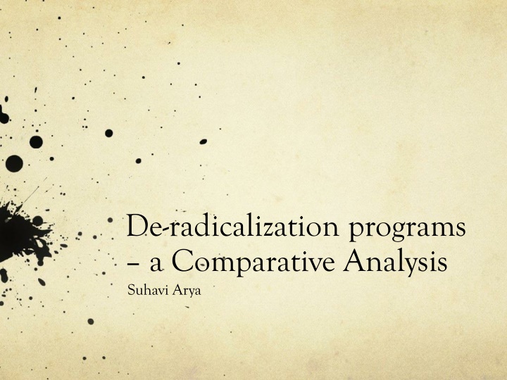 de radicalization programs a comparative analysis