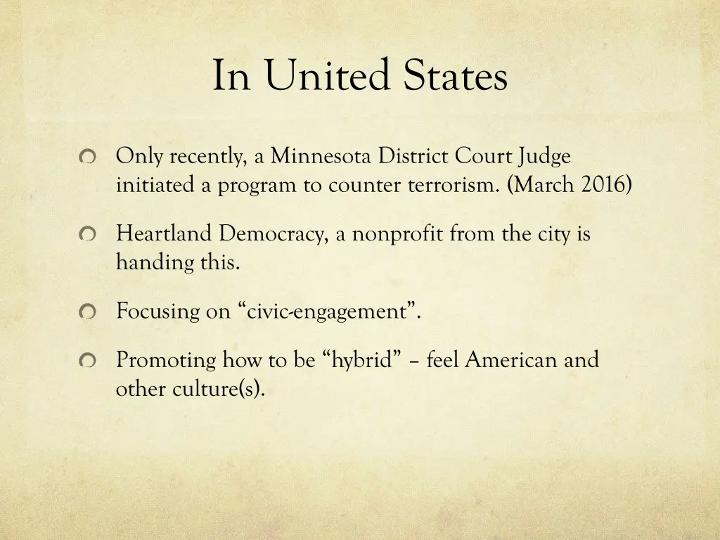 in united states