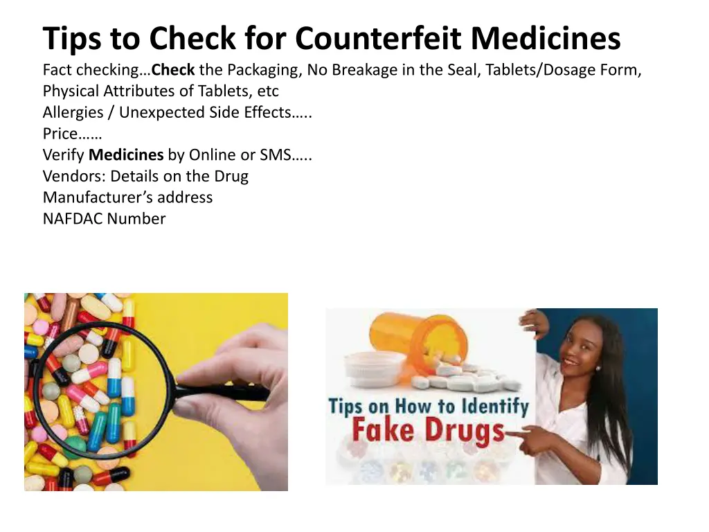 tips to check for counterfeit medicines fact