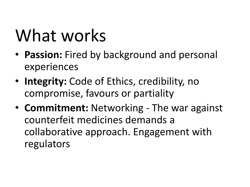 what works passion fired by background