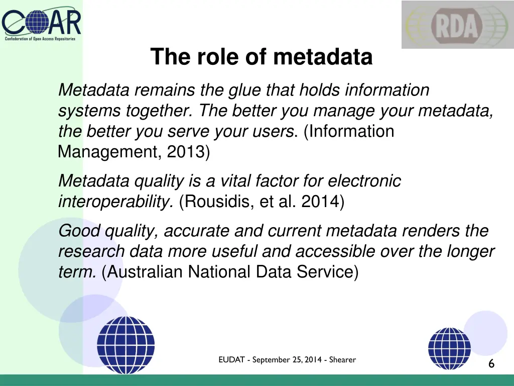the role of metadata