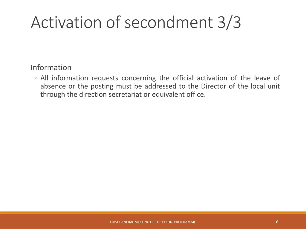 activationof secondment 3 3