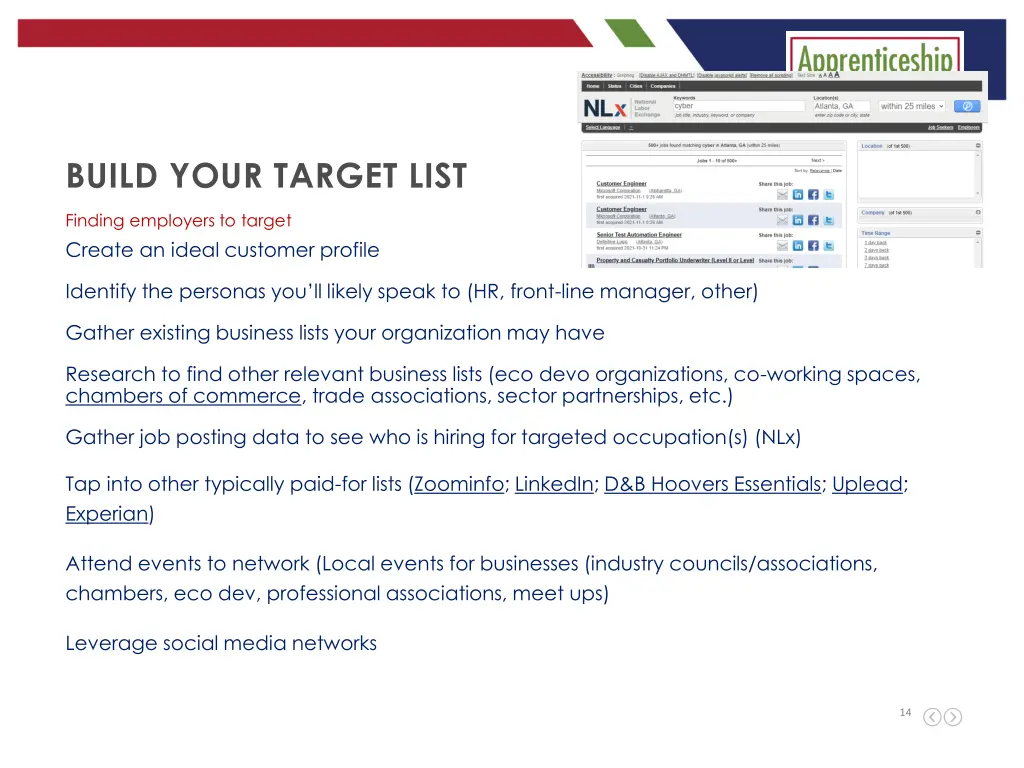 build your target list