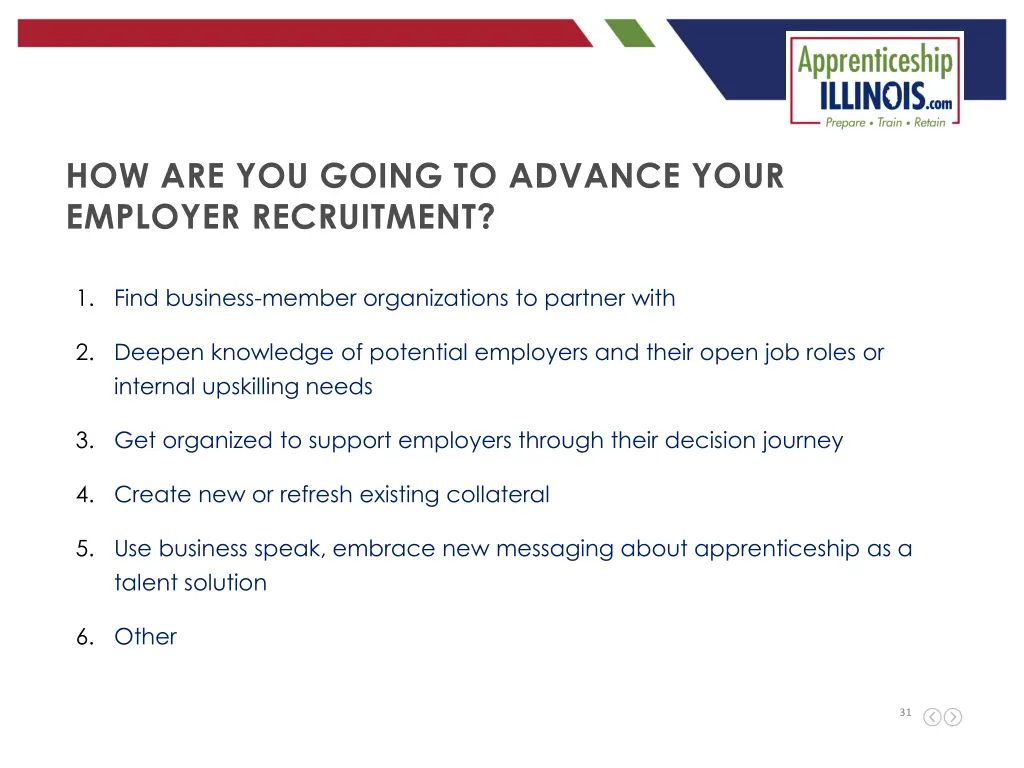 how are you going to advance your employer 1