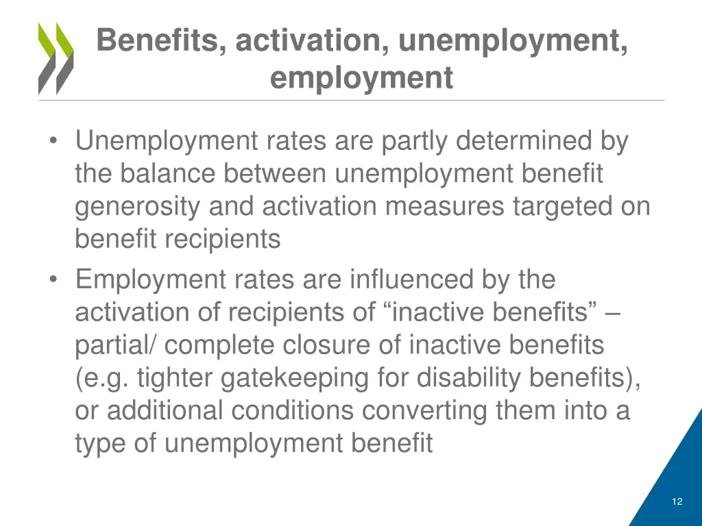 benefits activation unemployment employment