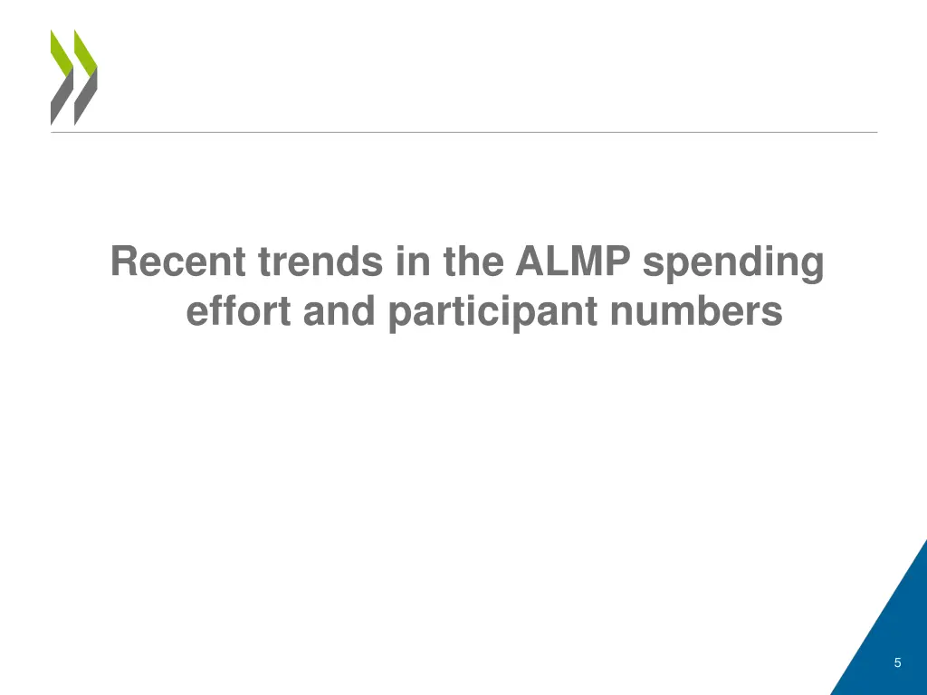 recent trends in the almp spending effort