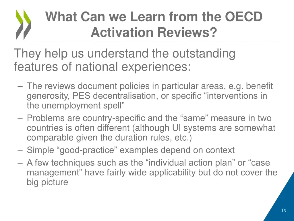 what can we learn from the oecd activation reviews