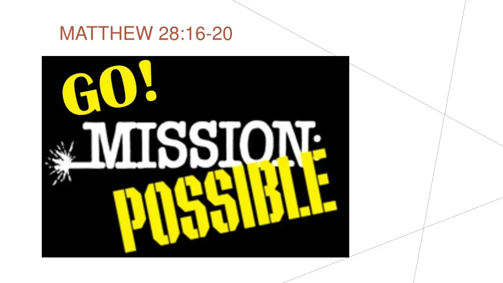 matthew 28 16 20 1