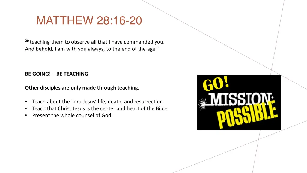 matthew 28 16 20 8
