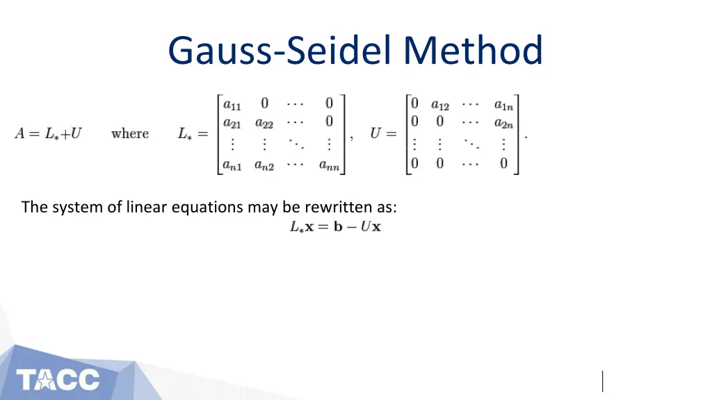 gauss seidel method 1