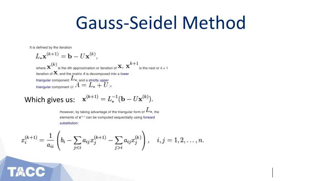 gauss seidel method 2