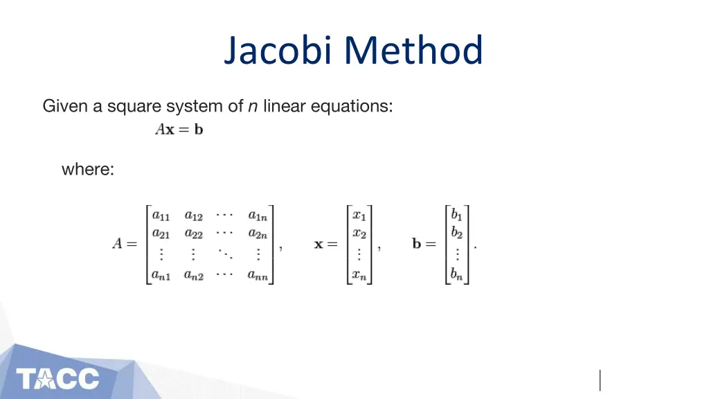 jacobi method