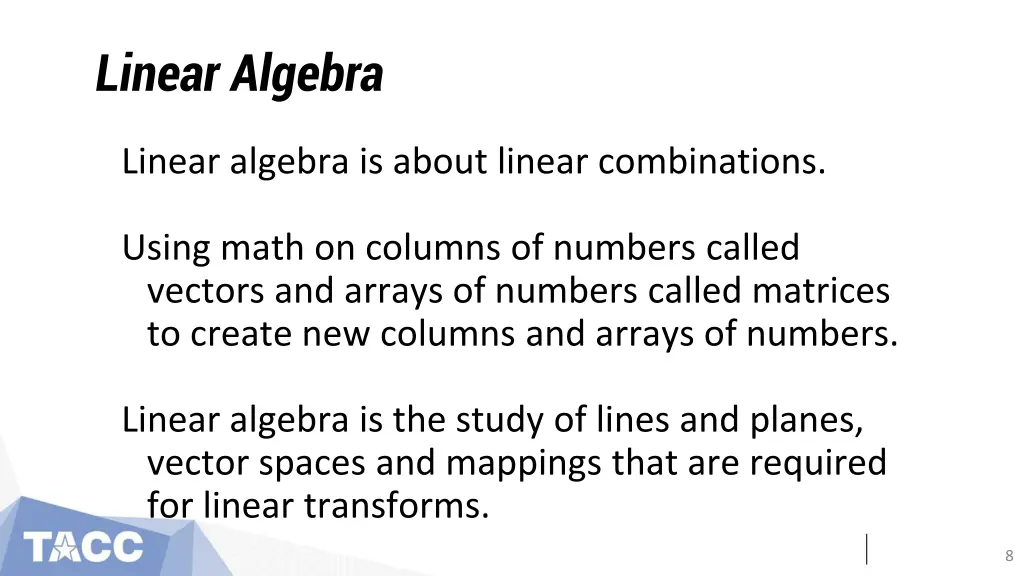 linear algebra 1