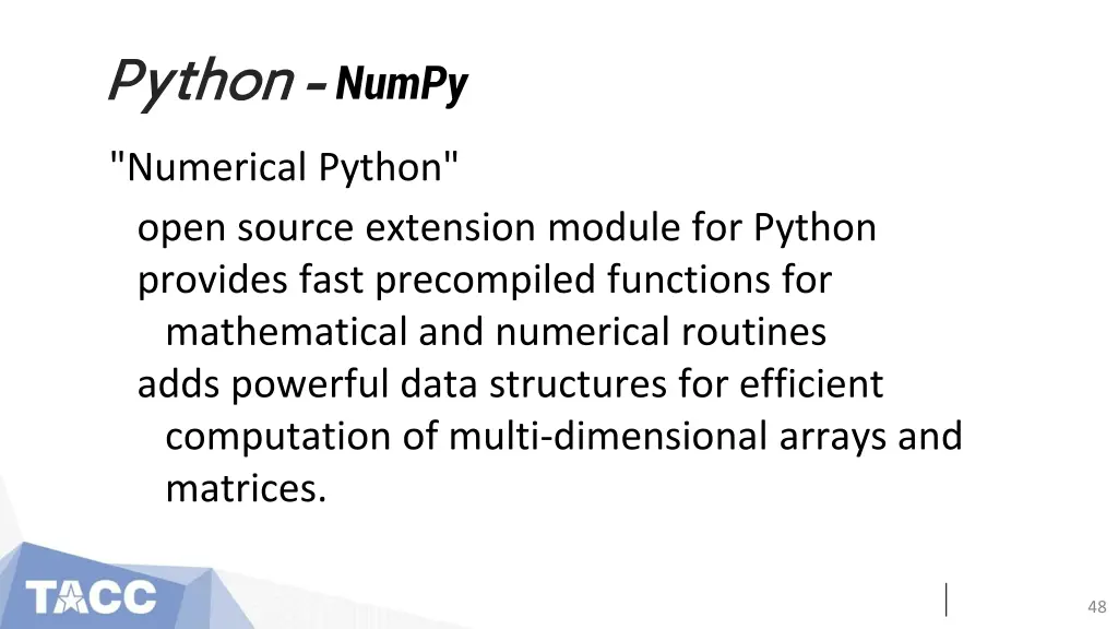 python python numpy