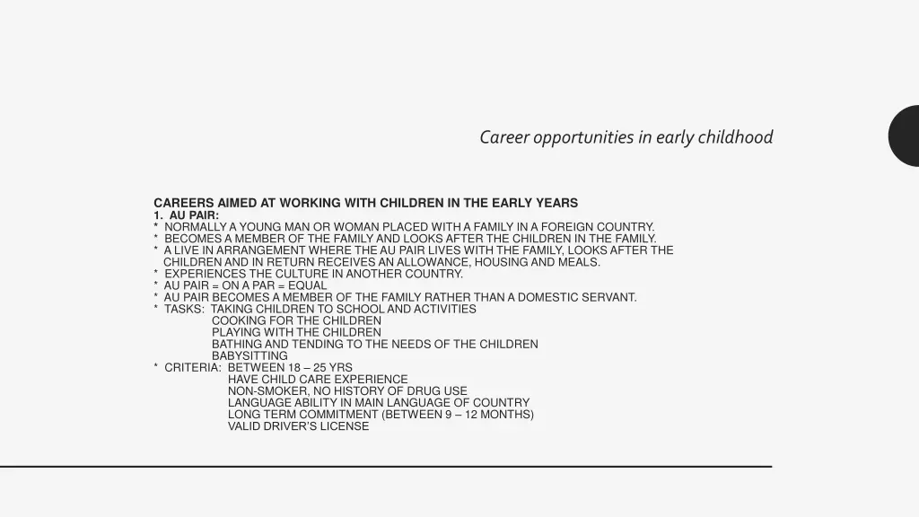 career opportunities in early childhood 1