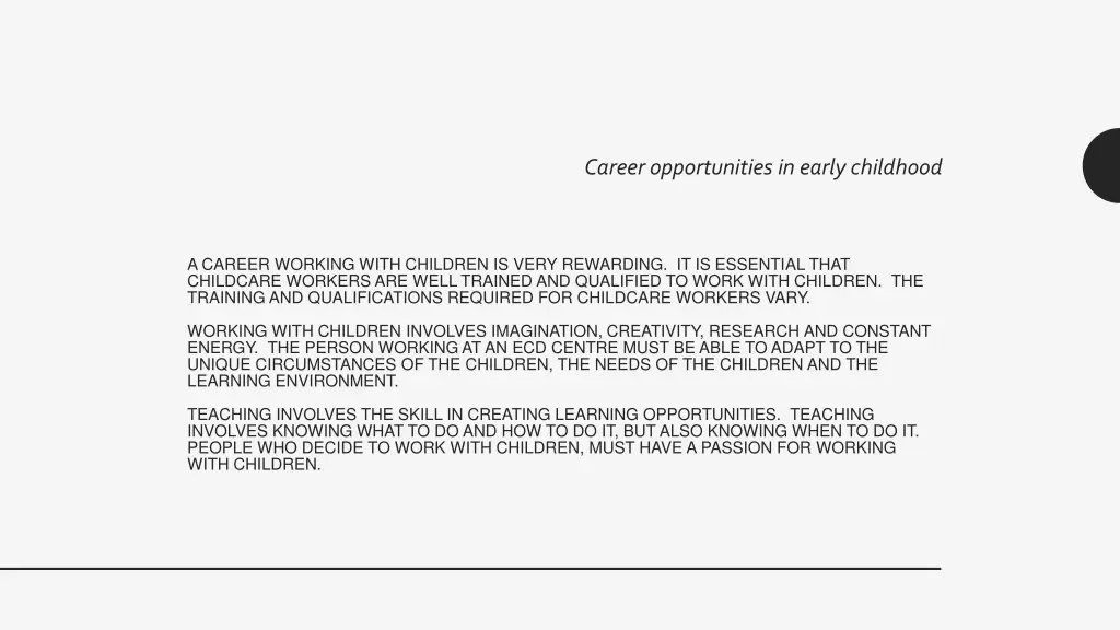 career opportunities in early childhood