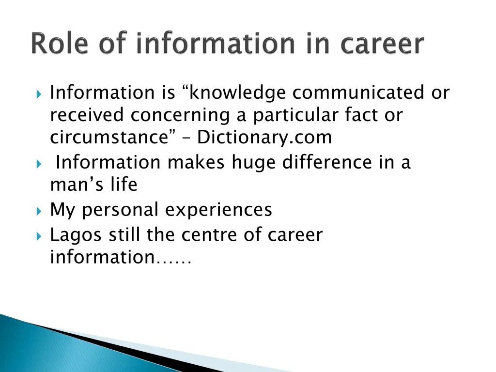 information is knowledge communicated or received