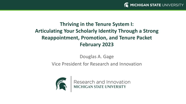 thriving in the tenure system i articulating your