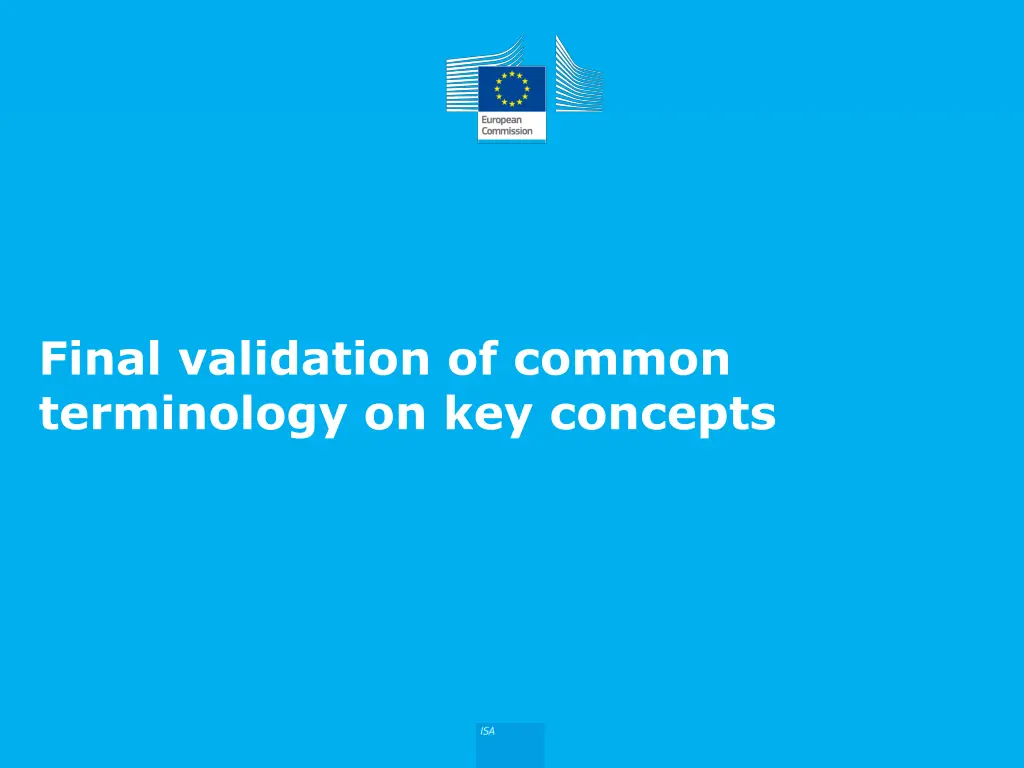 final validation of common terminology
