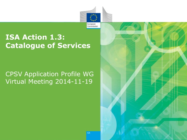 isa action 1 3 catalogue of services